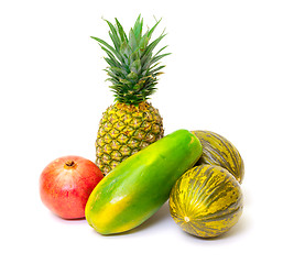 Image showing Composition with Tropical Fruits