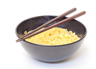 Image showing Noodles Cup and Chopsticks