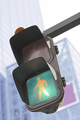 Image showing Traffic light in a city