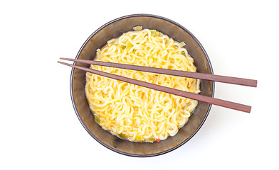 Image showing Noodles Cup and Chopsticks