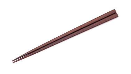 Image showing Two Brown Chopsticks