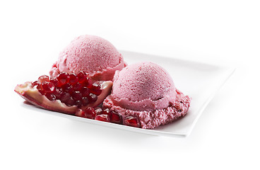 Image showing Pomegranate ice cream