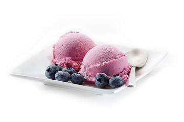 Image showing Blueberry ice cream