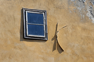 Image showing Old Window on the Shabby Wall