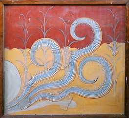 Image showing Minoan Octopus Fresco