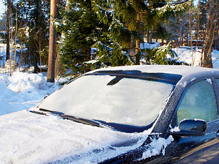 Image showing Frost on car wind shield