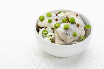 Image showing herring with green onion