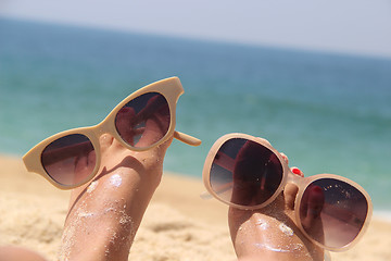 Image showing Relaxation on the beach 