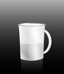 Image showing white cup on black