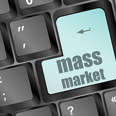 Image showing mass market key on the keyboard computer pc