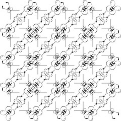 Image showing Abstract seamless monochrome pattern