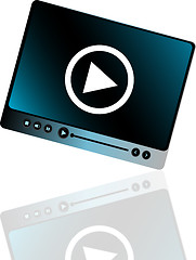 Image showing Media player interface with play button