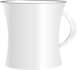 Image showing White cup isolated on white background