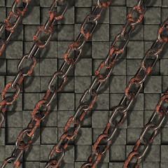 Image showing chains on stone background