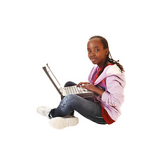 Image showing 10Girl sitting on floor.