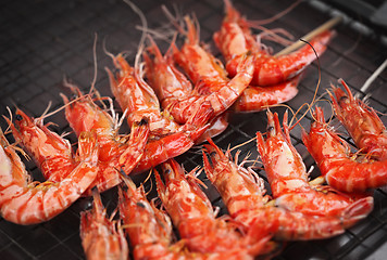 Image showing Grill fried prawns