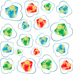 Image showing Gift boxes seamless pattern