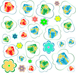 Image showing Happy birthday seamless background pattern. Illustration