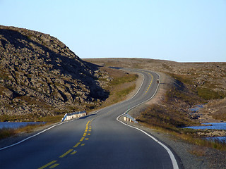 Image showing Road in rocky badlands