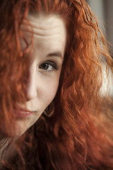 Image showing Young Woman with Beautiful Auburn Hair