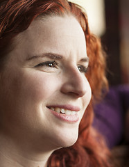 Image showing Young Woman with Beautiful Auburn Hair