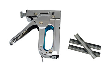 Image showing stapler pin clip tool  fasten isolated 