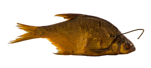 Image showing smoked bream fish isolated on white 