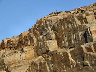 Image showing Rocky landscape - bare stone wall