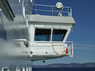 Image showing Captain's deck on a cruise ship