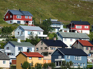 Image showing Colorful houses - quaint town