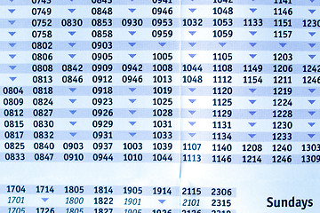 Image showing Timetable