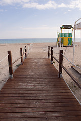 Image showing wooden walkway 