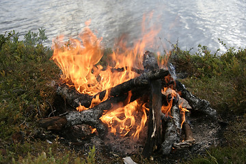 Image showing Camp fire
