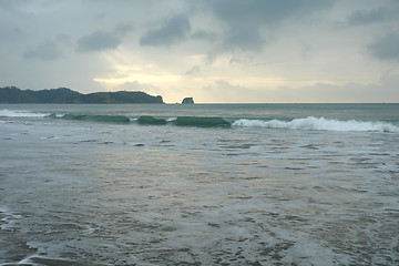 Image showing sunset on pacific ocean