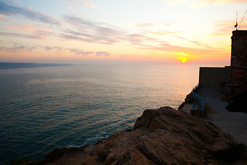 Image showing Nazare sunset