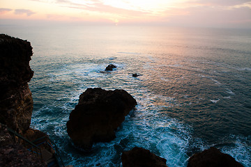 Image showing Nazare sunset