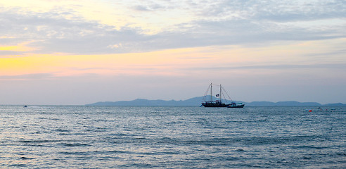 Image showing sea and yacht