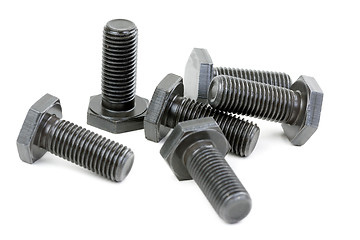 Image showing Bolts coated with protective varnish (heap)