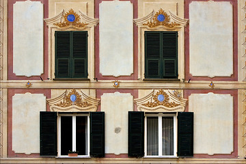 Image showing wood venetian blind in  portofino 