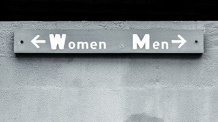 Image showing women men sign