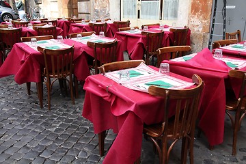 Image showing Old town restaurant in Rome