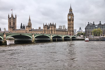 Image showing London in the rain