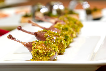 Image showing Pistachio Crusted Quail Ballotine