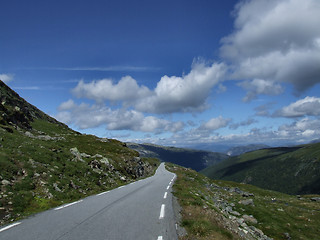 Image showing Scenic touristic road in Scandinavia