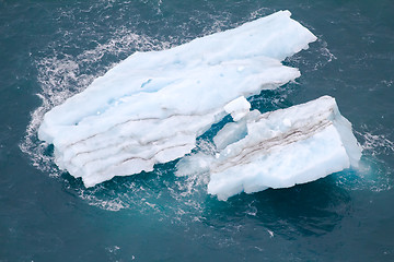 Image showing Layered splinters of a glacier