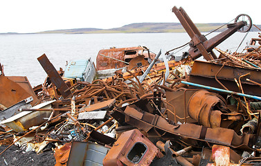 Image showing ocean coast dump