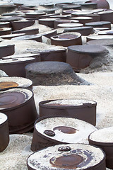 Image showing  drums on Arctic coast