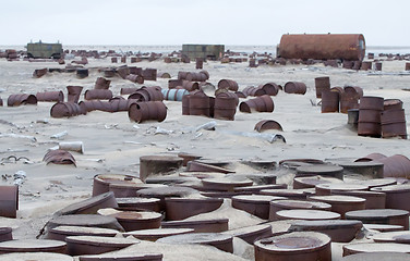 Image showing  drums on Arctic coast