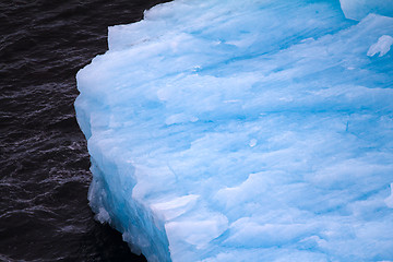 Image showing A blue iceberg in the Arctic ocean