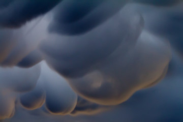 Image showing very strange clouds: mamma type